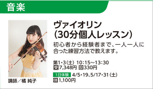 ヴァイオリン（30分個人レッスン）