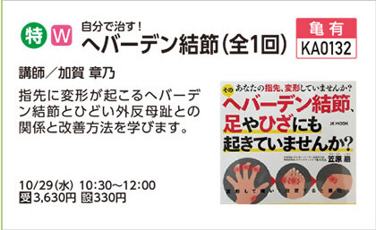 へバーデン結節（全１回）