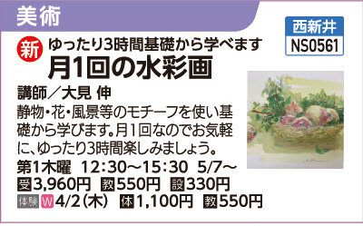 月1回の水彩画
