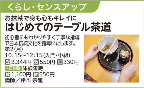 はじめてのテーブル茶道