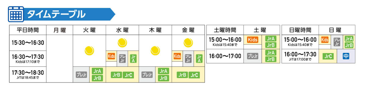 タイムテーブル画像