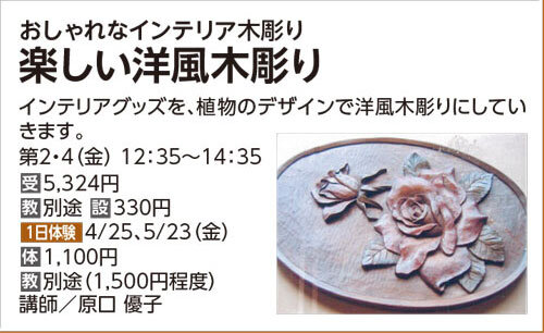楽しい洋風木彫り