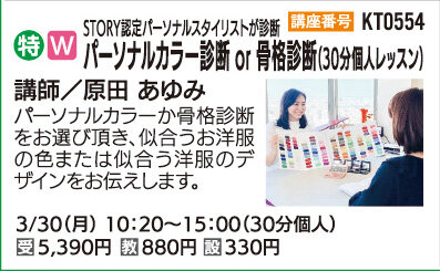 パーソナルカラー診断or 骨格診断