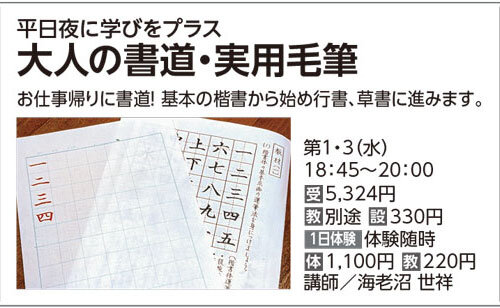 大人の書道・実用毛筆