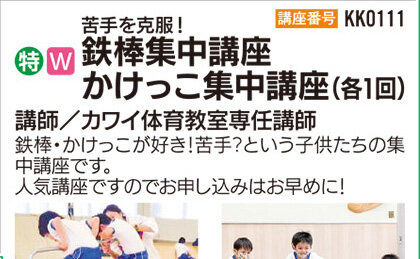 鉄棒集中講座11/15(土)