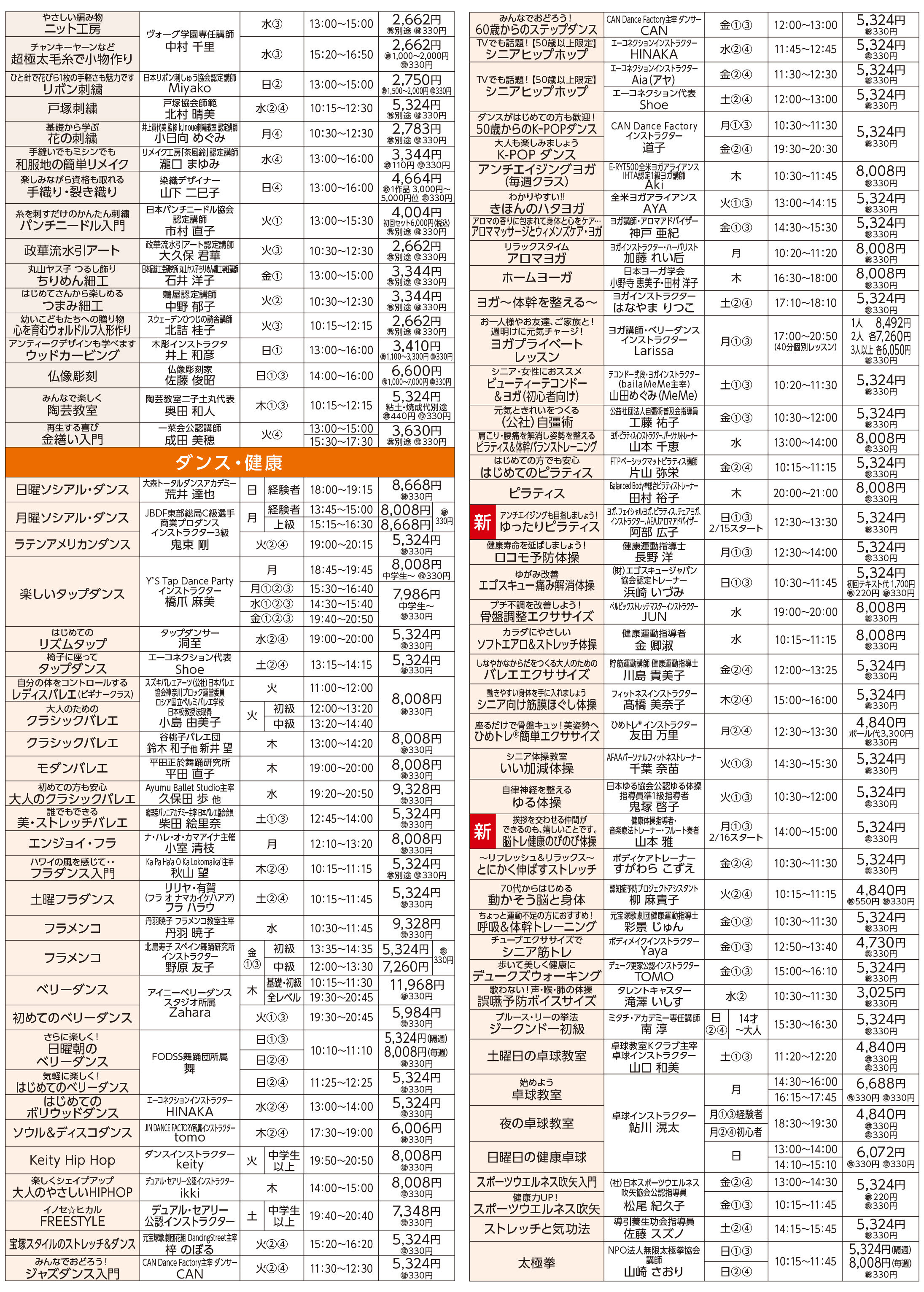 メゾンカルチャークラブ溝の口WEBチラシ