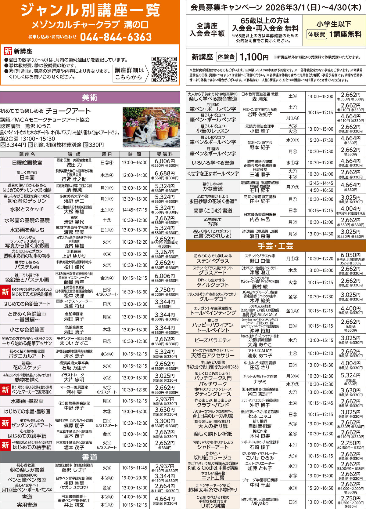メゾンカルチャークラブ溝の口WEBチラシ