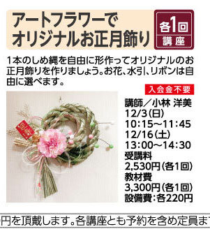 アートフラワーでオリジナルお正月飾り