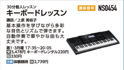 キーボードレッスン(30分個人)