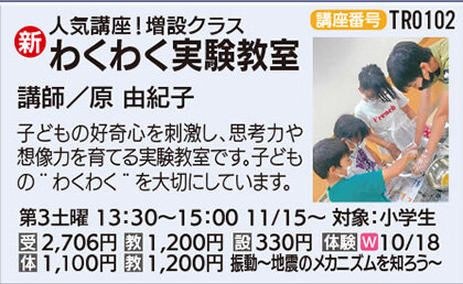 わくわく実験教室13:30クラス