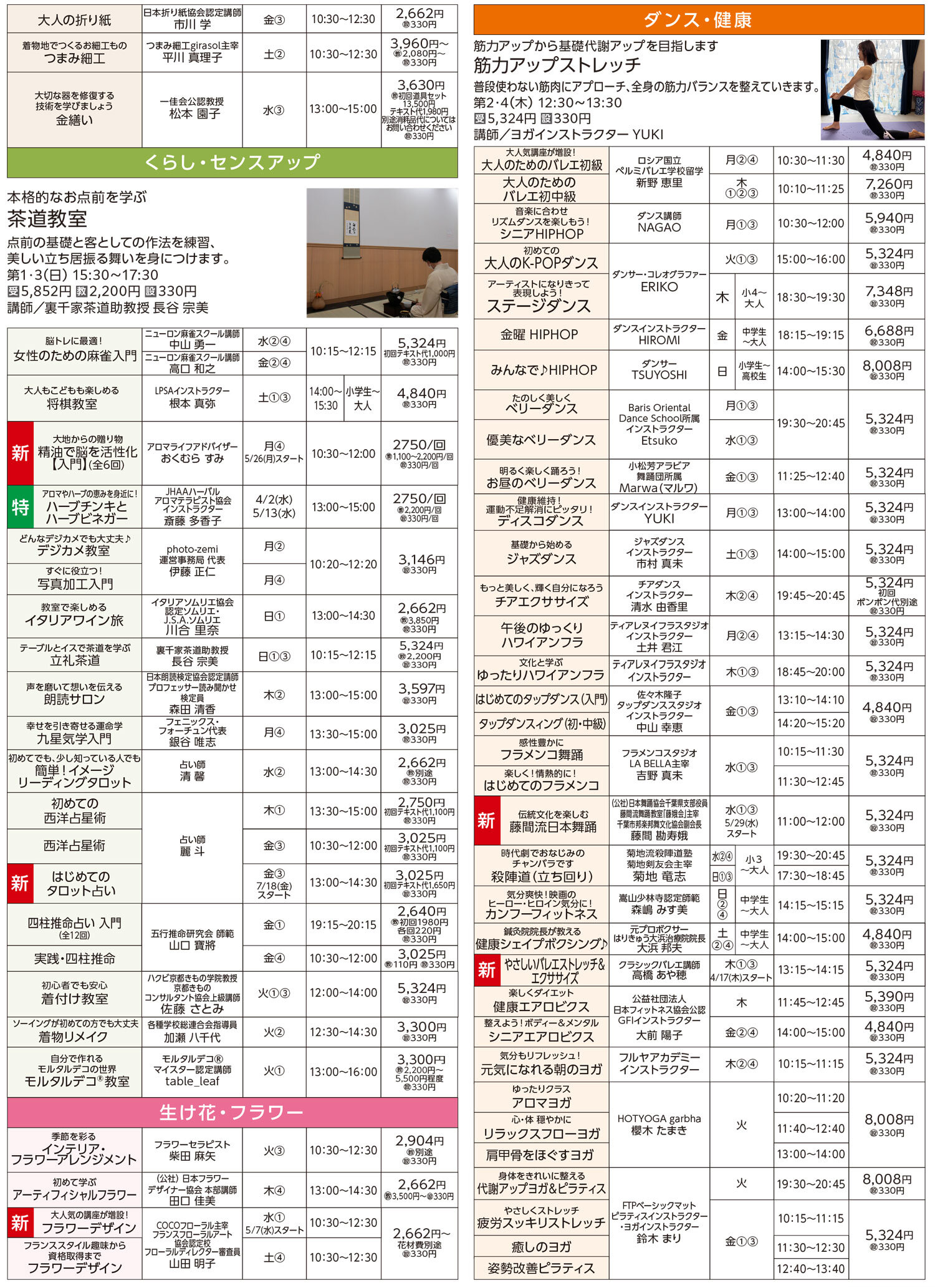 セブンカルチャークラブ蘇我WEBチラシ