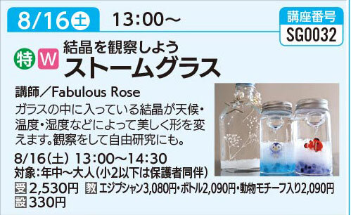 ストームグラス～結晶を観察しよう～