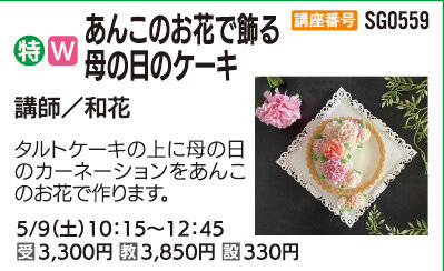 あんこのお花で飾る母の日ケーキ