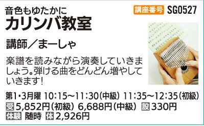 ～音色もゆたかに～カリンバ中級