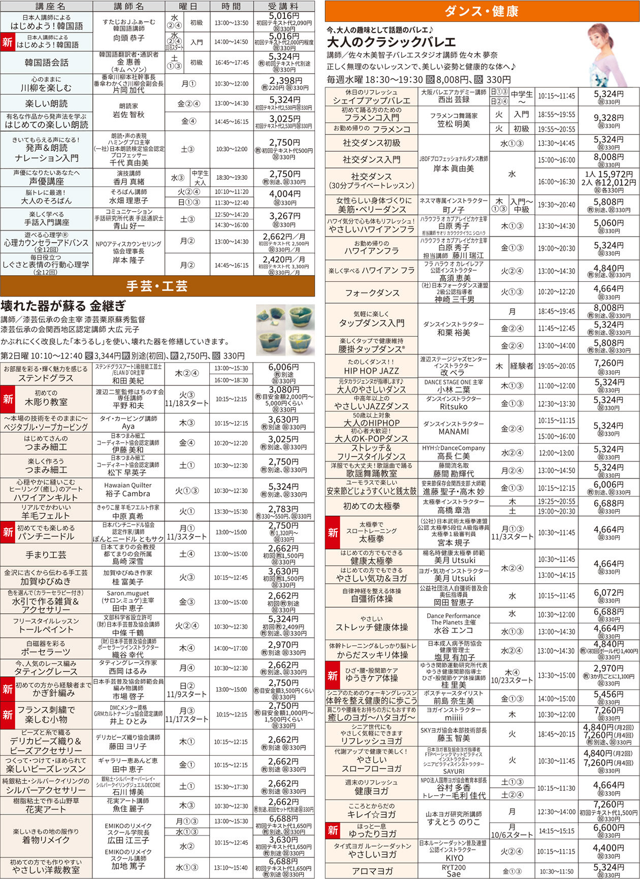 セブンカルチャークラブ八尾WEBチラシ
