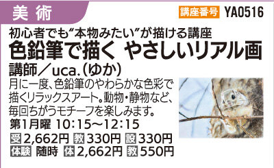 色鉛筆で描くやさしいリアル画