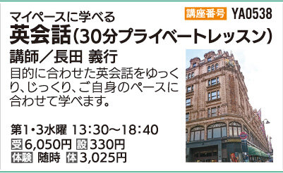 英会話(30分プライベートレッスン)