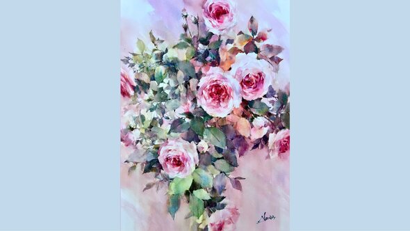 洋画家に学ぶ 花と季節を描く 透明水彩