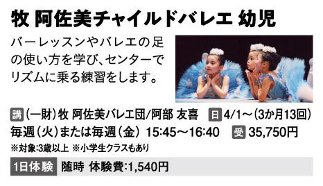 牧阿佐美チャイルドバレエ　幼児