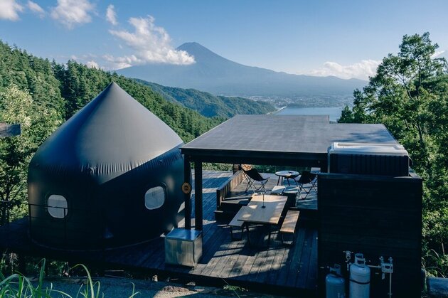 ～富士山と河口湖を一望できる絶景のグランピング～</br>つながるCAMP RESORTくうねるたす</br>Special BBQディナー＆朝食付き