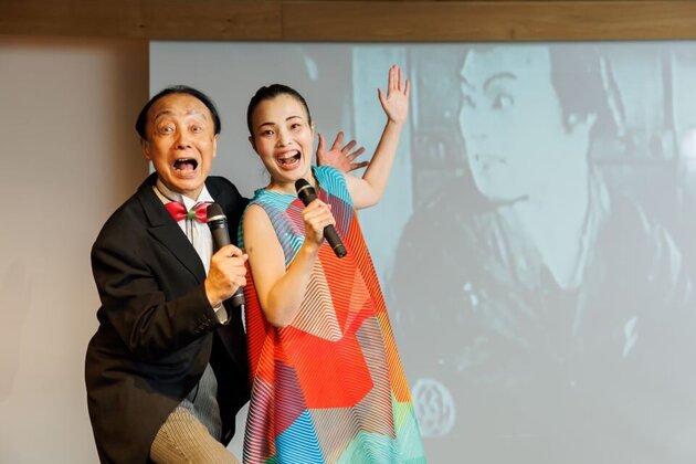 浅草ブロードウェイ六区　活弁士が語る無声映画と「出汁」を味わうご夕食