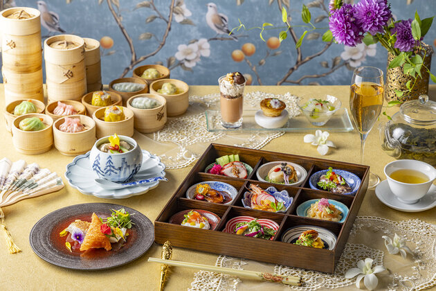 ヒルトン東京　中国料理「王朝」 乾杯ドリンク付き！点心食べ放題＆10品特製料理「プレミアムランチ」