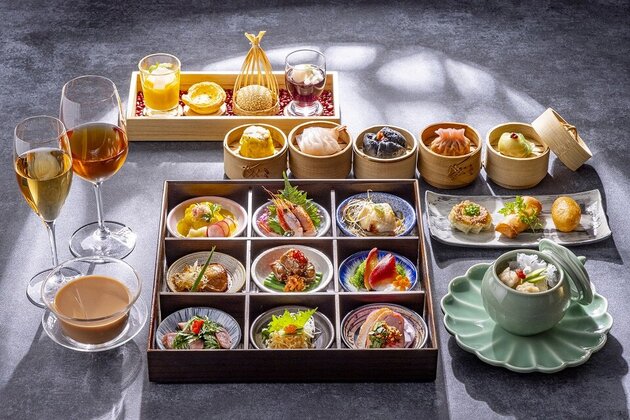 ヒルトン東京　中国料理「王朝」３種の中国茶飲み放題付き！点心食べ放題プレミアム点心ランチ